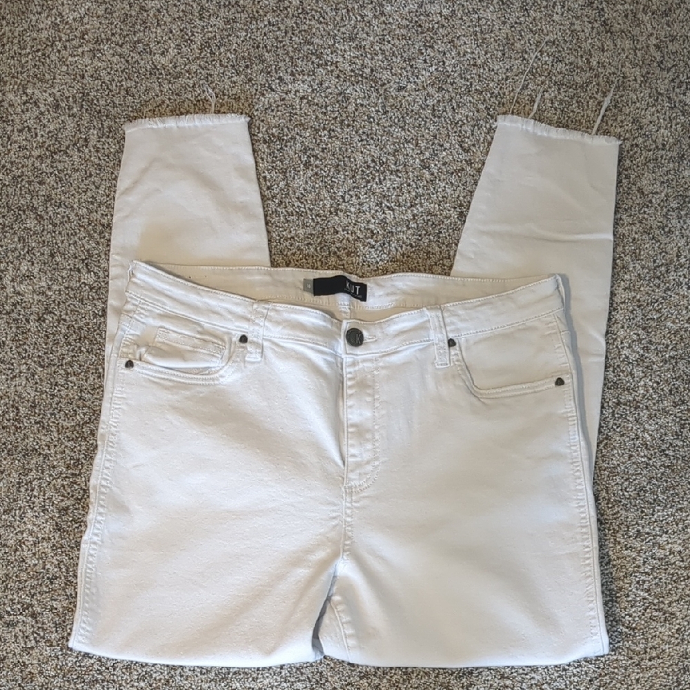 Kut From The Kloth CONNIE Hi-Rise White Jeans